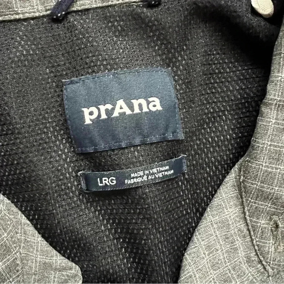 Prana Garvan Long Sleeve Shirt Gray Men's Size Large Outdoor Active # M21212643 - Picture 11 of 16